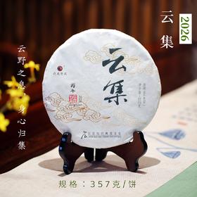 2026云集 普洱生茶 云野之息，身心归集 石昆牧老师定制