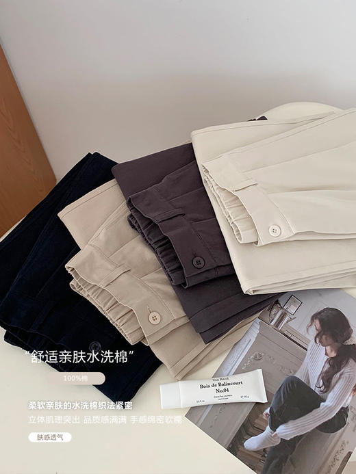 【限时秒杀！4.12下架， 库存有限，秒杀品任意两件再优惠10元 】气质温柔·松弛简约感阔腿  宽松韩系慵懒，宽松显瘦，太好穿啦~梨形身材 胯闭眼入-梵轩 商品图9