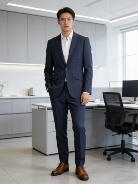 G2000男装SS26商场新款【BLACK】【可机洗/绵羊毛混纺/防静电】商务通勤修身西装61415223