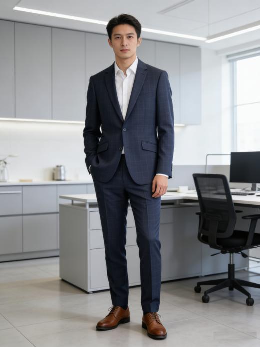 G2000男装SS26商场新款【BLACK】【可机洗/绵羊毛混纺/防静电】商务通勤修身西装61415223 商品图0