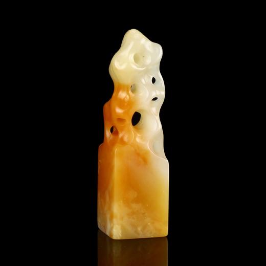 孤品18026老挝石红花冻仿太湖钮方章姓名章藏书章1.8*1.7*6.2cm 商品图2