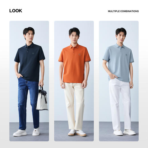 【龙图案】柒牌男装2026夏季新品冰感凉感舒适莱赛尔短袖POLO衫 130T71430 商品图2