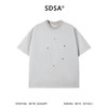 SDSA男装2026新款高贵轻奢座线迹彩石装饰宽松短袖T恤百搭时尚 商品缩略图0