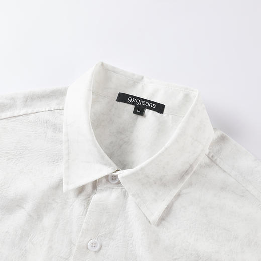 gxgjeans男装轻薄透气翻领短袖衬衫男士26夏季高级感痞帅休闲衬衣百搭外套K&C 商品图2