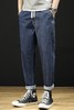 【DYG】大依优型大码男装夏季牛仔裤长裤透气时尚休闲百搭哈伦裤胖哥 商品缩略图5