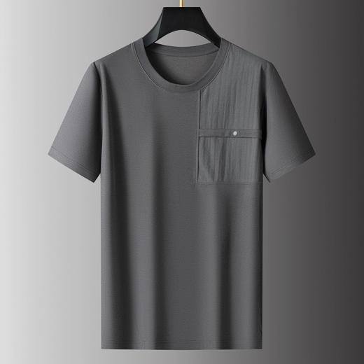 【DPS】大依优型大码男装夏季圆领短袖T恤休闲百搭纯色上衣棉质短袖 商品图1