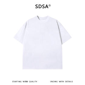 SDSA男装2026新款高贵轻奢美式高街裂纹刷漆肌理做旧短袖T恤百搭
