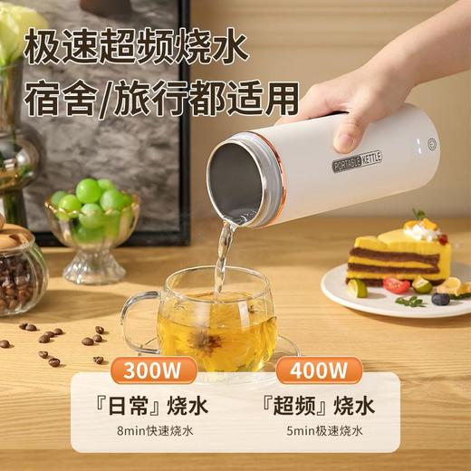 全球通用便携式烧水壶旅行加热烧水杯小型家用热水壶保温杯电热杯 商品图3