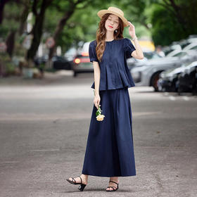 2026春季新款时尚套装女装洋气衬衫+阔腿裤两件套裤 SY2751