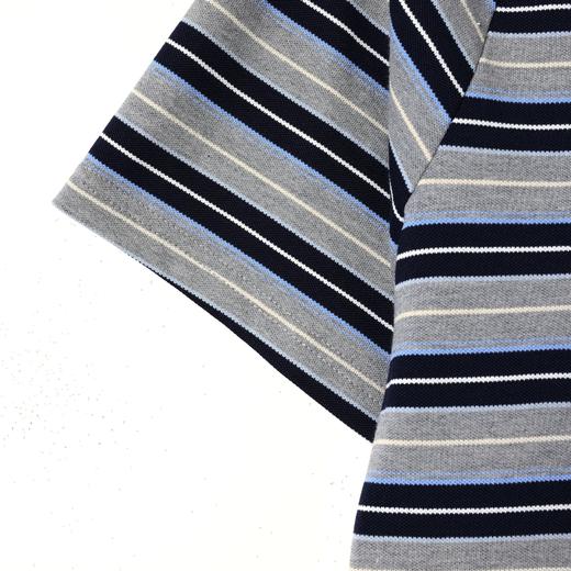 SDSA男装2026新款轻奢韩系撞色条纹刺绣字母圆领短袖T恤百搭上衣 商品图3