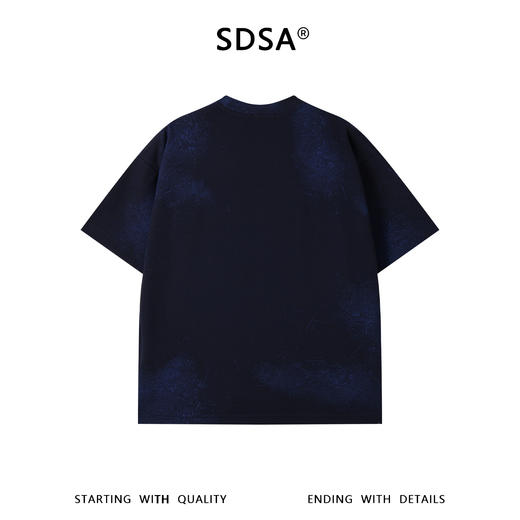 SDSA男装2026新款高贵轻奢潮牌扎染珠子字母圆领短袖T恤百搭上衣 商品图1