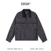SDSA男装2026新款高贵轻奢美式肌理拼接翻领拉链夹克外套百搭时尚 商品缩略图0