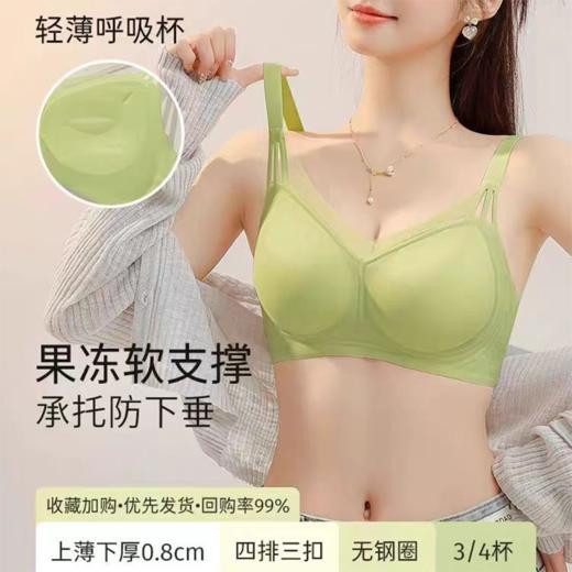 【49元1件】大胸显小内衣女士镂空小网纱夏季薄款提拉收副乳防下垂全罩杯凉感聚拢文胸罩-A06 商品图1