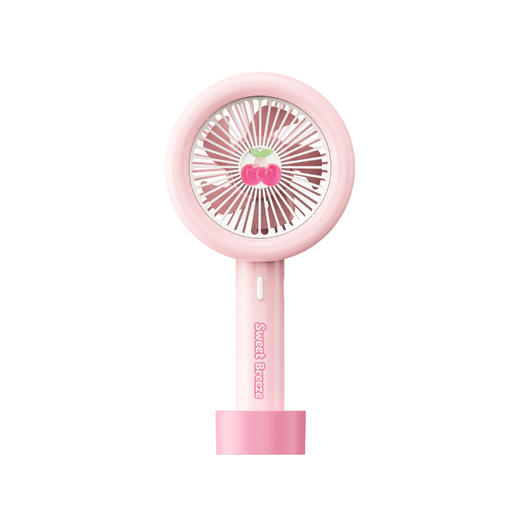 【便携小巧！无负担出行】新款卡通樱桃手持小风扇usb充电高颜值迷你户外便携式大风力电扇。xb 商品图4