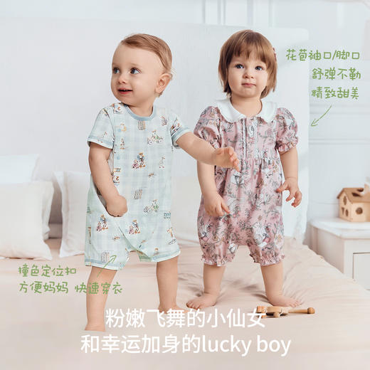 【宝宝服饰】EMXEE嫚熙偏襟连身衣 商品图4