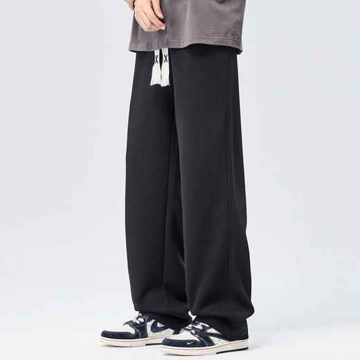 【DYG】大依优型大码男装春秋加长版休闲裤松紧腰宽松纯色百搭直筒卫裤 商品图3