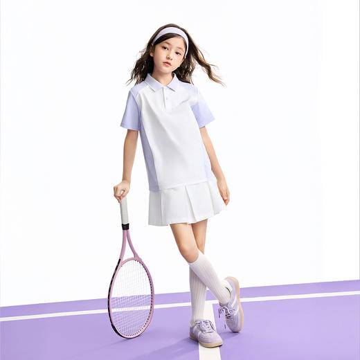 男女童翻领短袖针织衫夏季新款安奈儿童装EM621653 商品图5