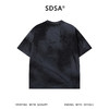 SDSA男装2026新款轻奢国潮复古做旧扎染三粒扣装饰宽松短袖T恤 商品缩略图1