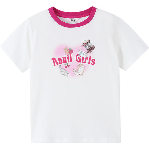 【实体店同款】女童短袖针织衫夏季新款安奈儿童装AG621244 商品图7