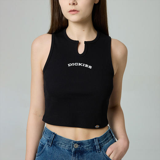 Dickies女装美式复古运动休闲字母印花背心女夏无袖上衣女DK0A8 商品图0