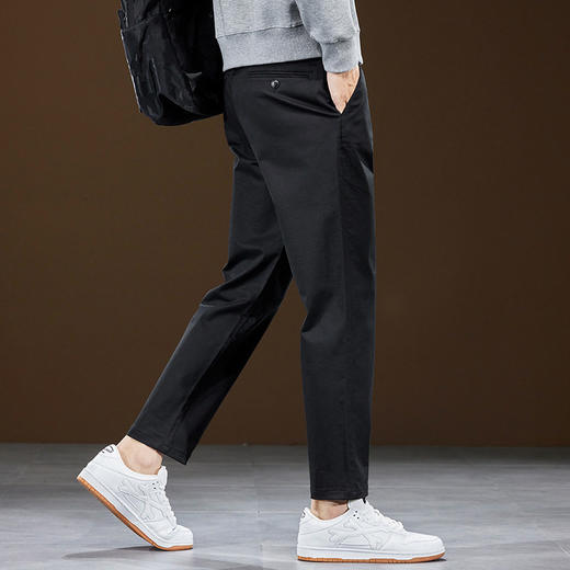 【DYG】大依优型大码男装春季九分裤修身休闲小脚裤百搭轻商务棉质休闲裤 商品图3