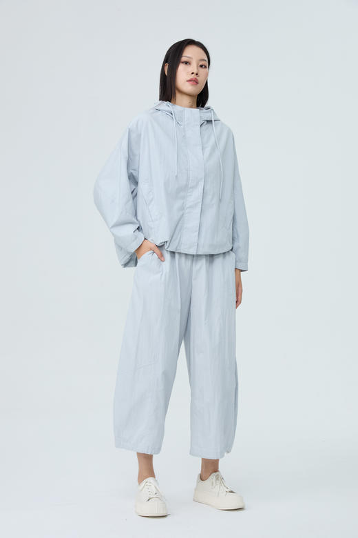 水淼春新款大码女装胖mm韩版长袖休闲大廓形风衣2641 商品图1