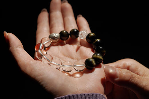 799！黑曜石与白水晶 商品图2