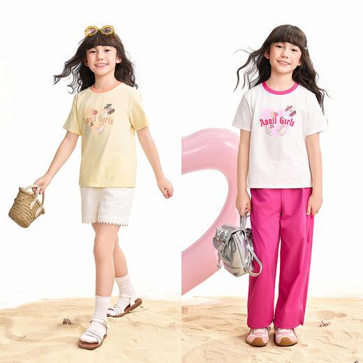 【实体店同款】女童短袖针织衫夏季新款安奈儿童装AG621244 商品图3