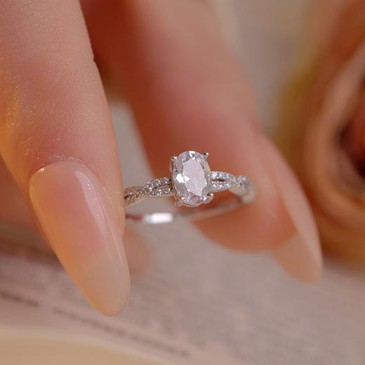 【清越】S925银轻奢风芭蕾鸽子蛋戒指【RSX-RS3265】 商品图1