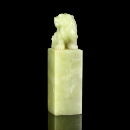 孤品18041青田封门冻石古兽钮方章姓名章书画闲章2.5*2.5*8.8cm 商品图1