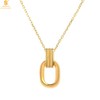 【香港周六福黄金钻石首饰】K金环环相扣吊坠 赠：K金项链 商品缩略图0