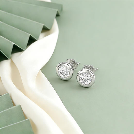 【宏艺珠宝】迷你·圆满星光·银s925耳饰 商品图3