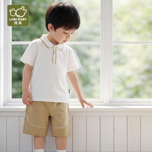 拉比童衣夏悦动七分裤卡其j6LZBC101429 商品图1