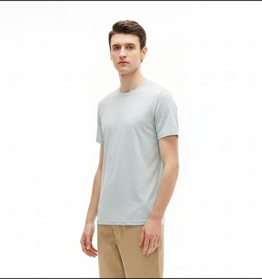 【直发】LONDONFOG 男士圆领净色平纹短袖T恤﹣DLSKTM26A751 商品图2