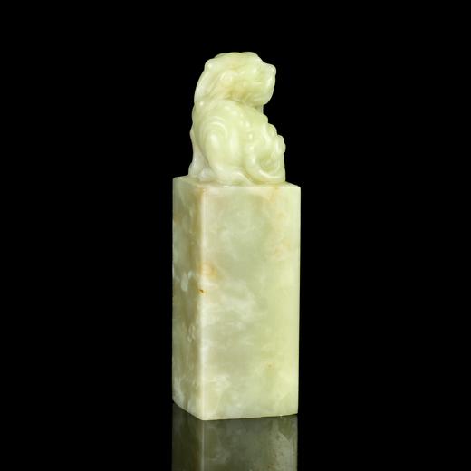 孤品18041青田封门冻石古兽钮方章姓名章书画闲章2.5*2.5*8.8cm 商品图3