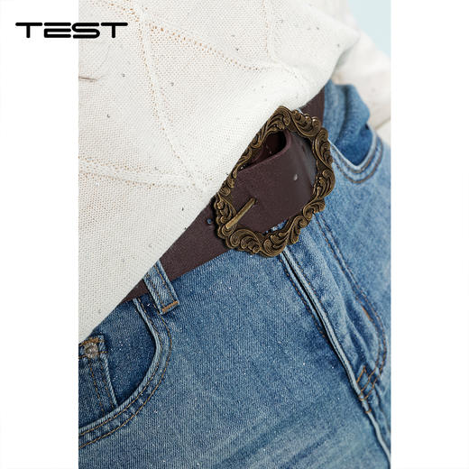 春上新高腰修身显瘦烫钻垂感喇叭裤3261027 商品图2