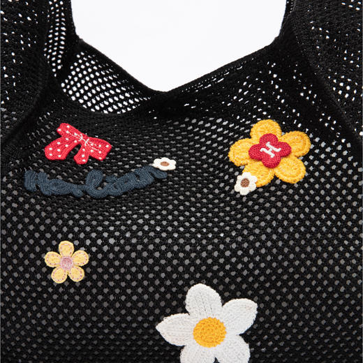 HERLIAN 2026年春季新品蝴蝶结仿手绣刺绣标镂空女士托特包 商品图3