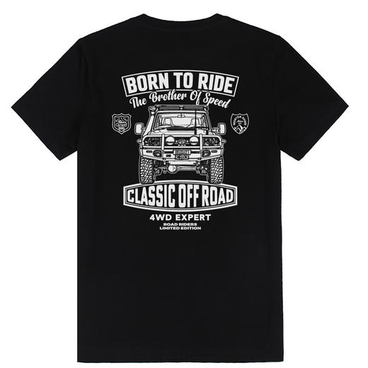 自由基地夏季新款丰田越野车系列创意印花图案户外舒适短袖T恤衫 NMT-2261 商品图3