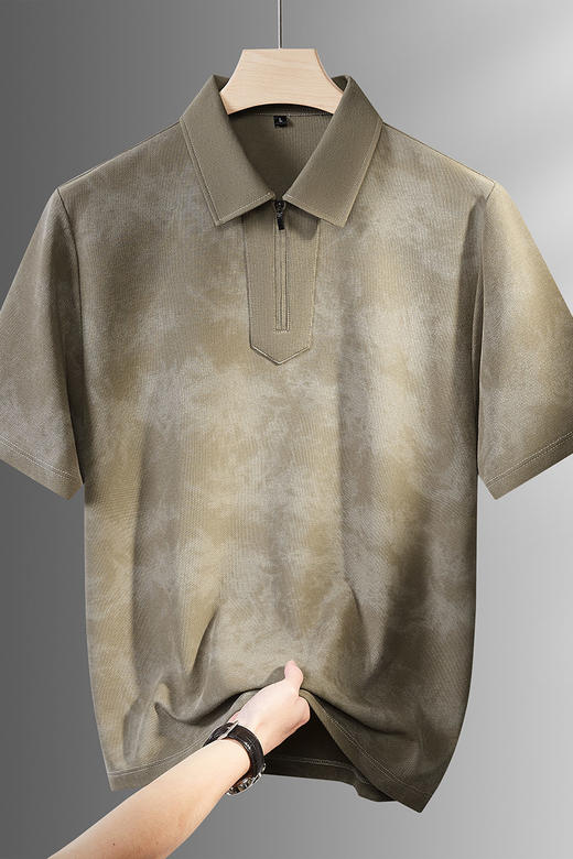 【DPF】大依优型大码男装夏季半拉链短袖POLO衫商务休闲棉质上衣T恤 商品图5