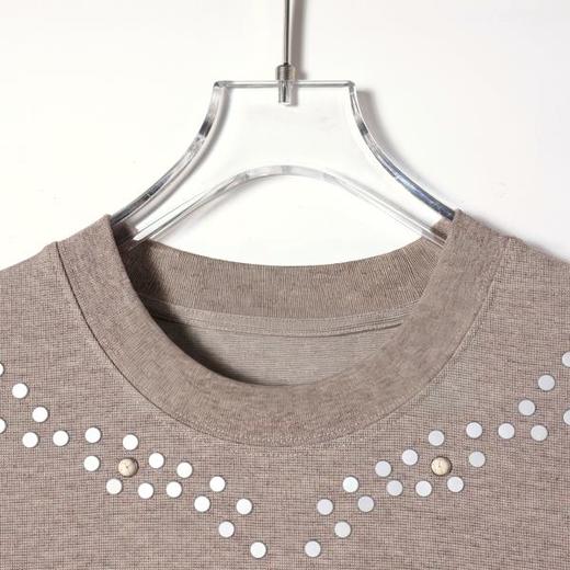 SDSA男装2026新款高贵轻奢美式复古铆钉圆领短袖T恤百搭高街上衣 商品图2