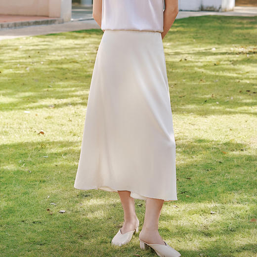 女重磅桑蚕丝长半裙 商品图2