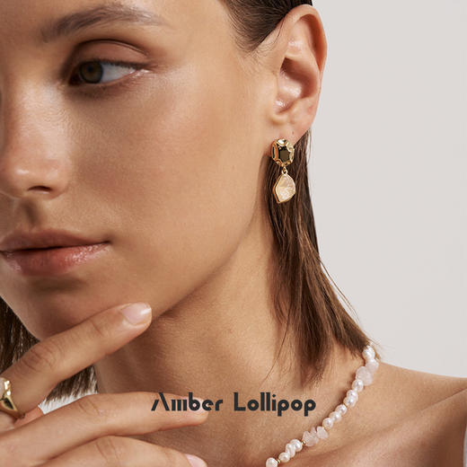 AmberLollipop安铂洛利 流光至境系列天然水晶耳坠 商品图4