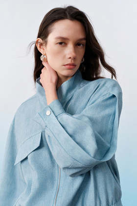 G2000女装SS26商场新款立领休闲长袖外套61287060