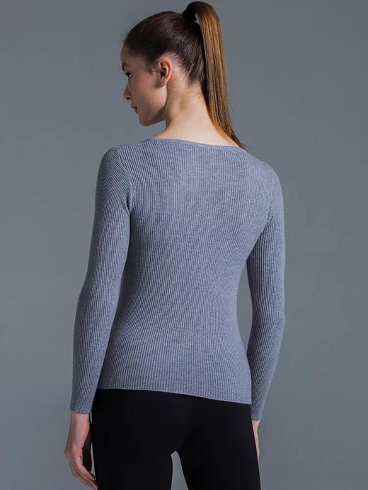 RIBBED HENLEY TEE||F罗纹长袖针织打底衫||均码||女款 商品图5