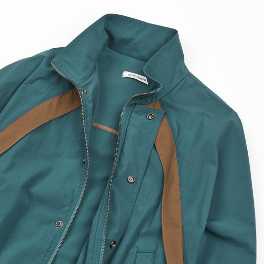 ROMI STUDIO“美式复古”双线格面料撞色立领插肩袖外套 RWDSWD1625 商品图2