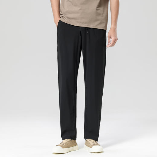 gxgjeans男装26夏款时尚抽绳休闲裤男士日常百搭轻薄透气直筒垂感长裤男K&C 商品图1