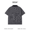 SDSA男装2026新款高贵轻奢潮牌撞色条纹小V翻领短袖T恤百搭时尚 商品缩略图4