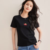 「自j」全新升级【铂金会员119/天猫159/差价40】(10135)洛诗琳气质刺绣小马T恤女2026夏季新款百搭丝光棉短袖上衣 商品缩略图4