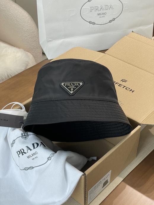 普拉达 珐琅黑色三角标 渔夫帽（CO） 商品图3