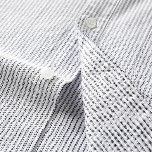 gxgjeans男装【棉100%】26夏款男士短袖条纹衬衫舒适柔然时尚百搭男上衣K&C 商品图3